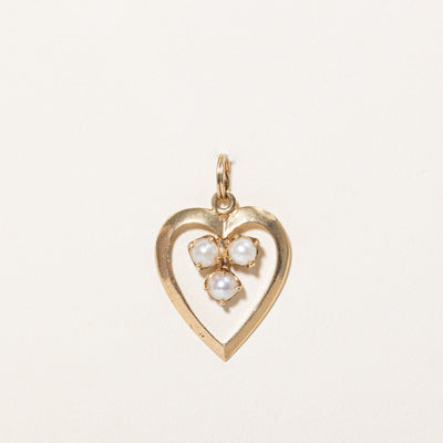 Cream Pearl Heart Pendant