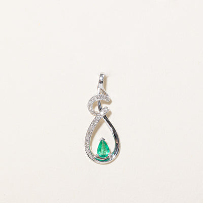 Emerald & Diamond Pendant | 0.25ct, 0.11ctw |