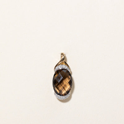 Smoky Quartz & Diamond Pendant | 4.70ct, 0.04ctw |
