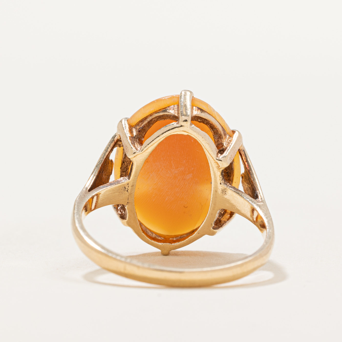 1968 Birmingham Shell Cameo Ring | 2.15ct | SZ 6.25 |