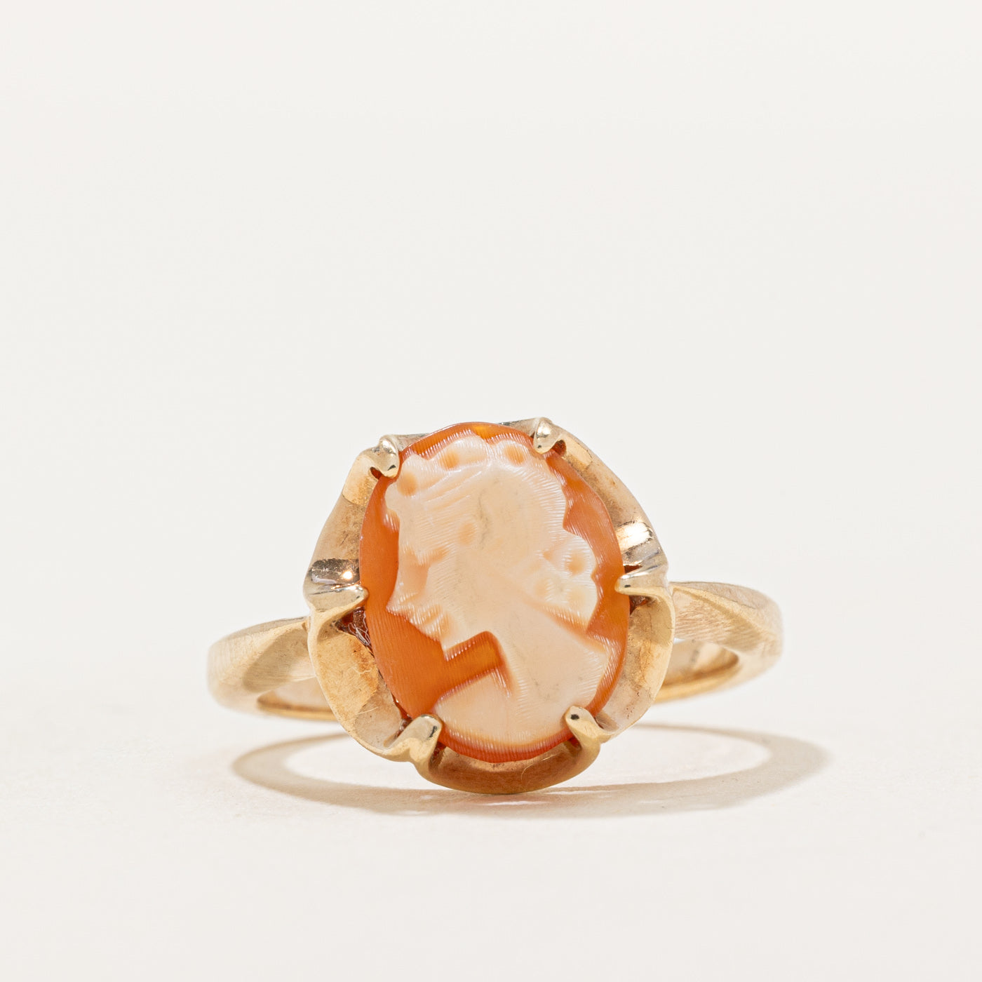 Shell Cameo Ring | 1.00ct | SZ 3.5 |