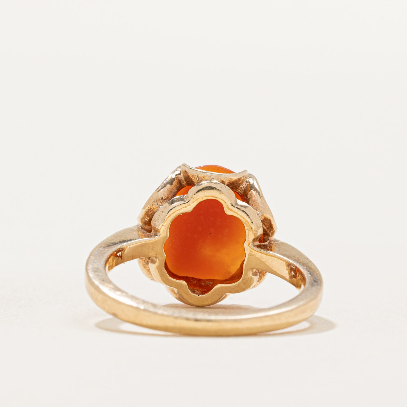 Shell Cameo Ring | 1.00ct | SZ 3.5 |