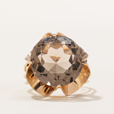 Smoky Quartz Cocktail Ring | 7.15ct | SZ 6.25 |