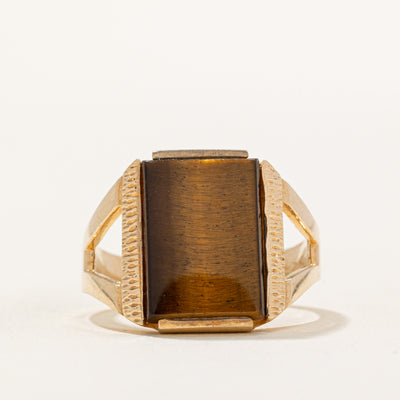 Tiger's Eye Cocktail Ring | 4.50ct | SZ 8.5 |