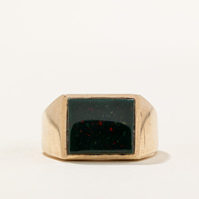 Bloodstone Signet Ring | 3.00ct | SZ 9.5 |