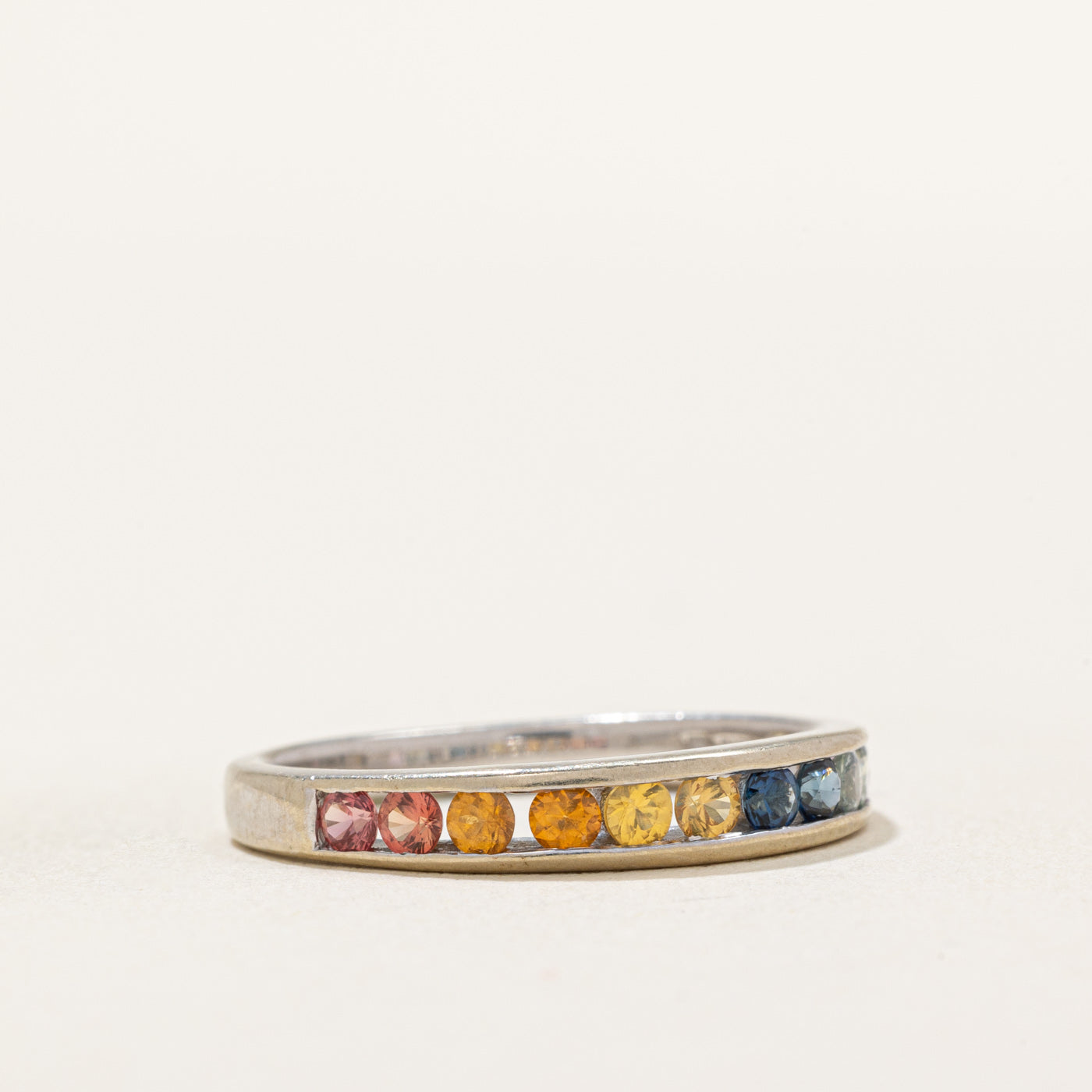 Rainbow Sapphire Semi Eternity Band | 0.50ctw | SZ 7 |