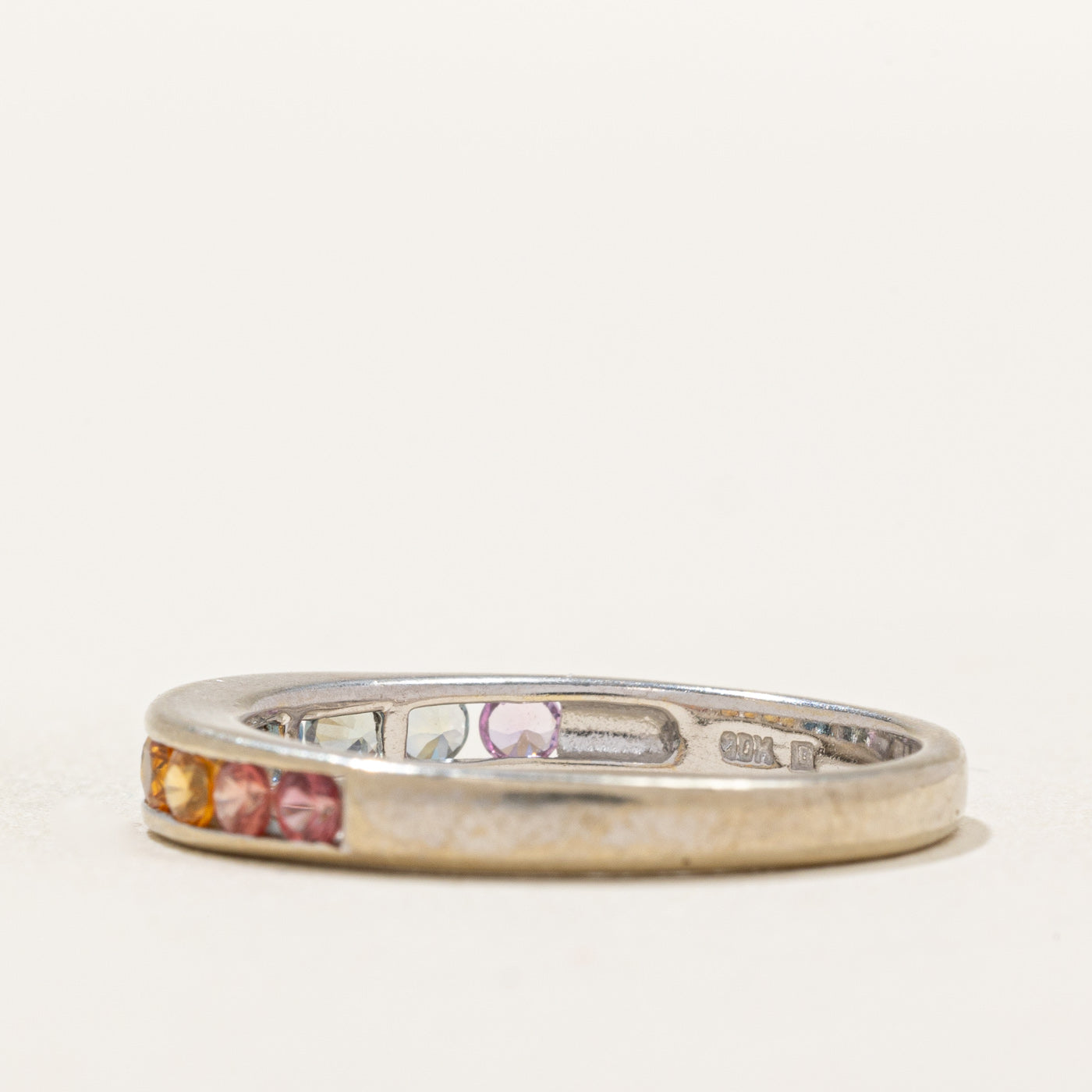 Rainbow Sapphire Semi Eternity Band | 0.50ctw | SZ 7 |