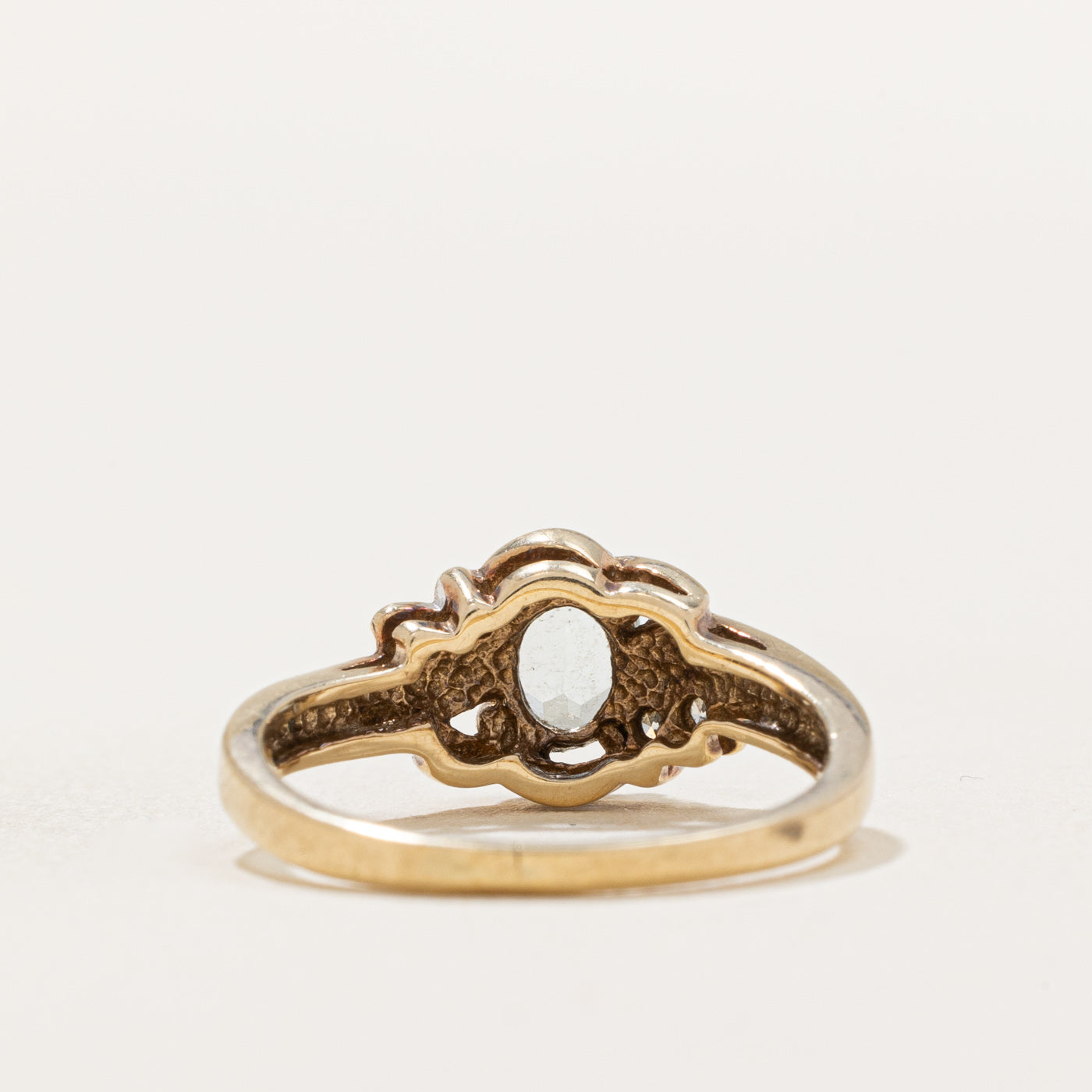 Aquamarine & Diamond Ring | 0.30ct, 0.02ctw | SZ 4 |