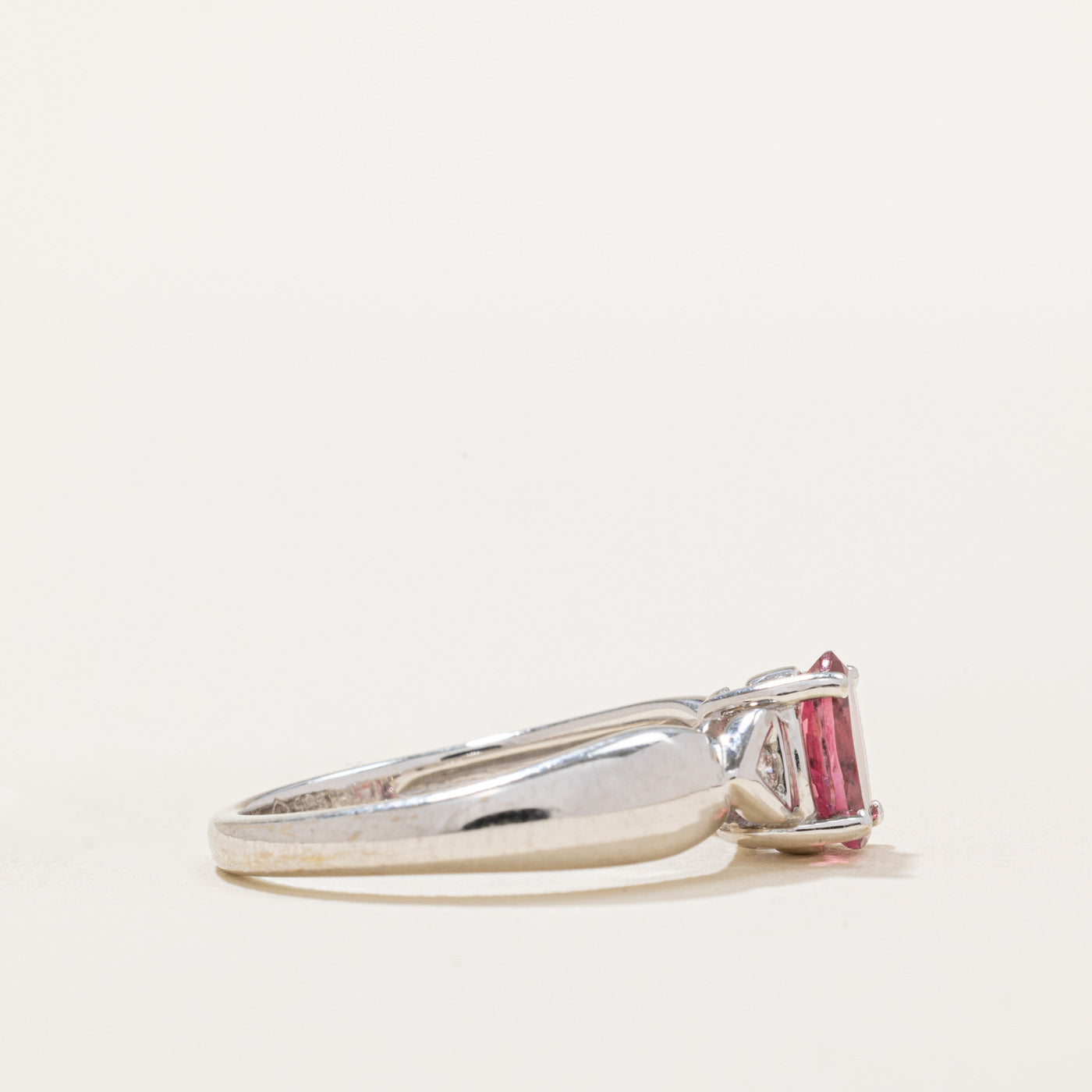 Pink Tourmaline & Diamond RIng | 0.75ct, 0.04ctw | SZ 6.5 |