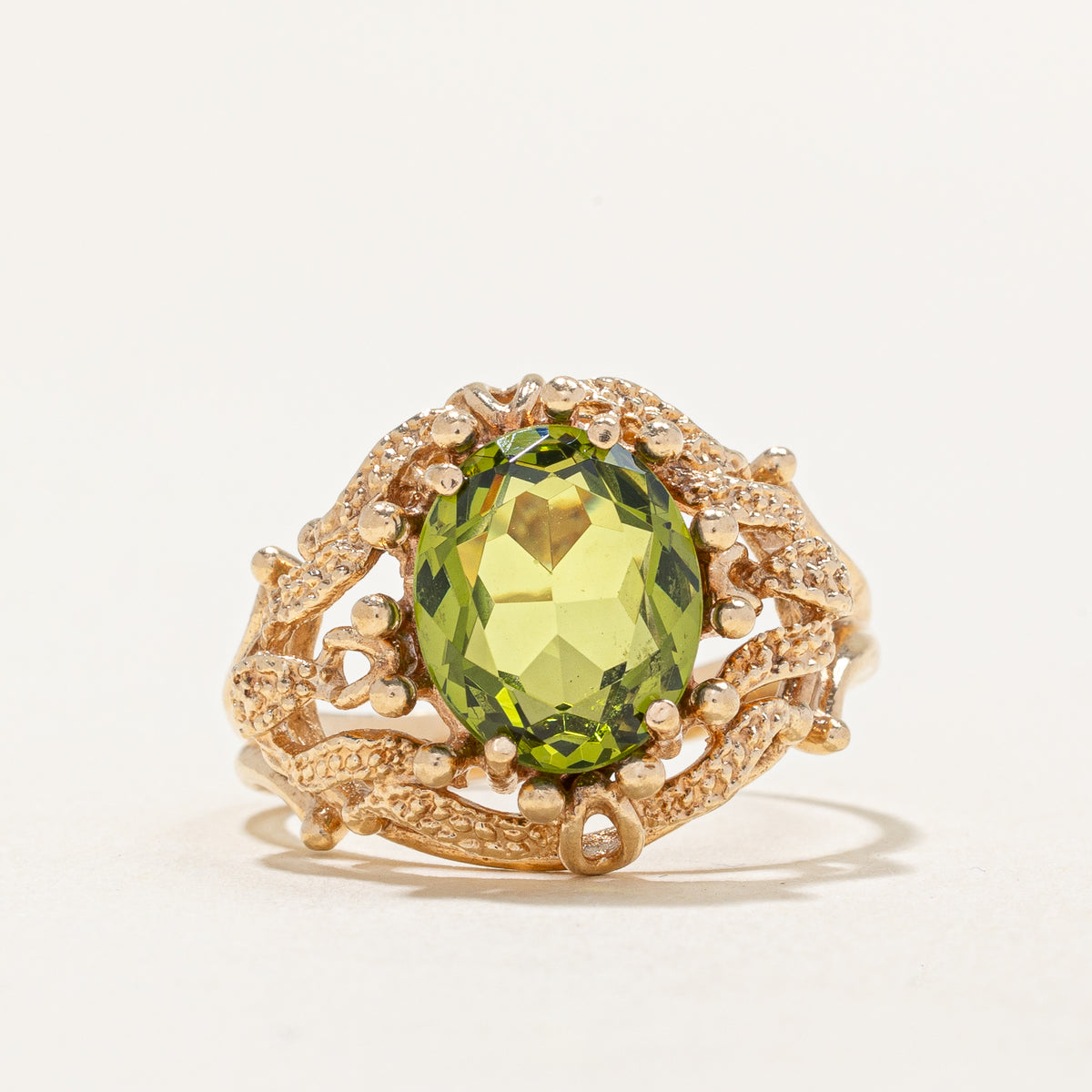 Vintage Canadian Synthetic Spinel Cocktail Ring | 6.45ct | SZ 8.75
