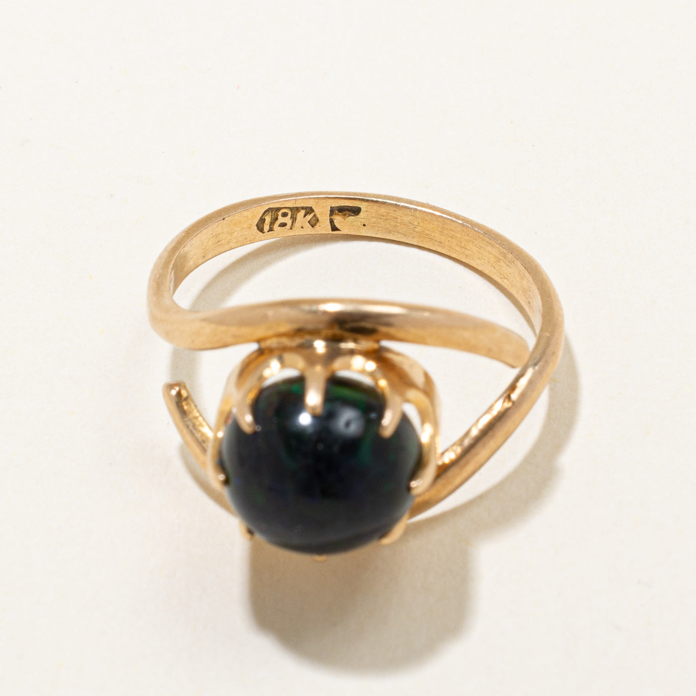Treated Black Opal Ring | 3.20ct | SZ 7.25 |