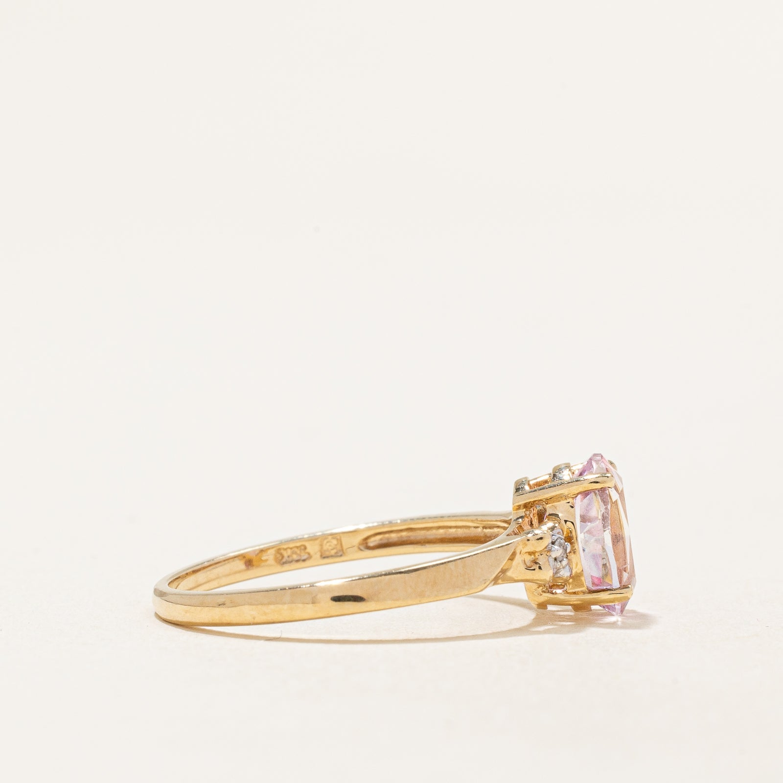 Pink Topaz & Diamond Ring | 1.60ct, 0.01ctw | SZ 7.25 |