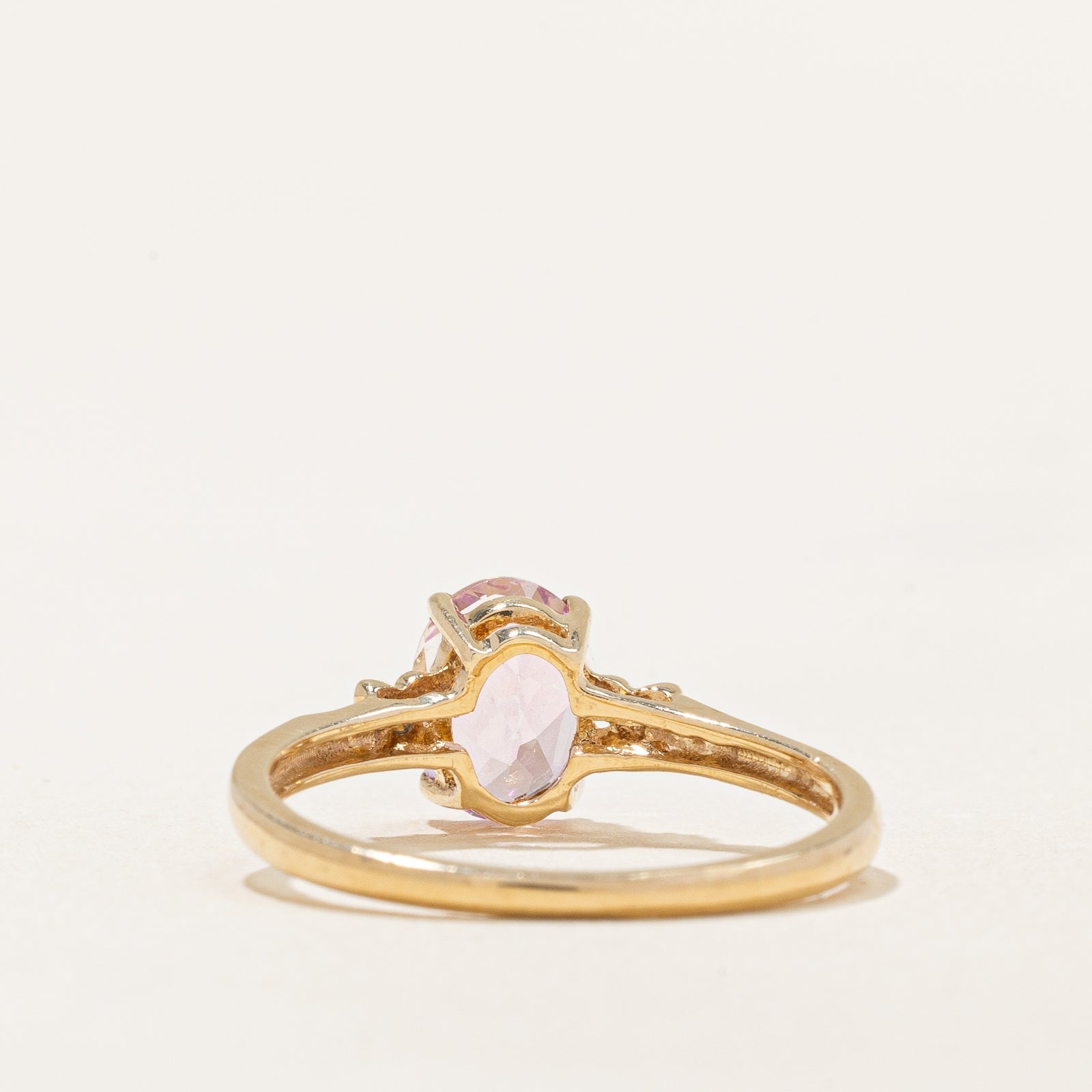 Pink Topaz & Diamond Ring | 1.60ct, 0.01ctw | SZ 7.25 |