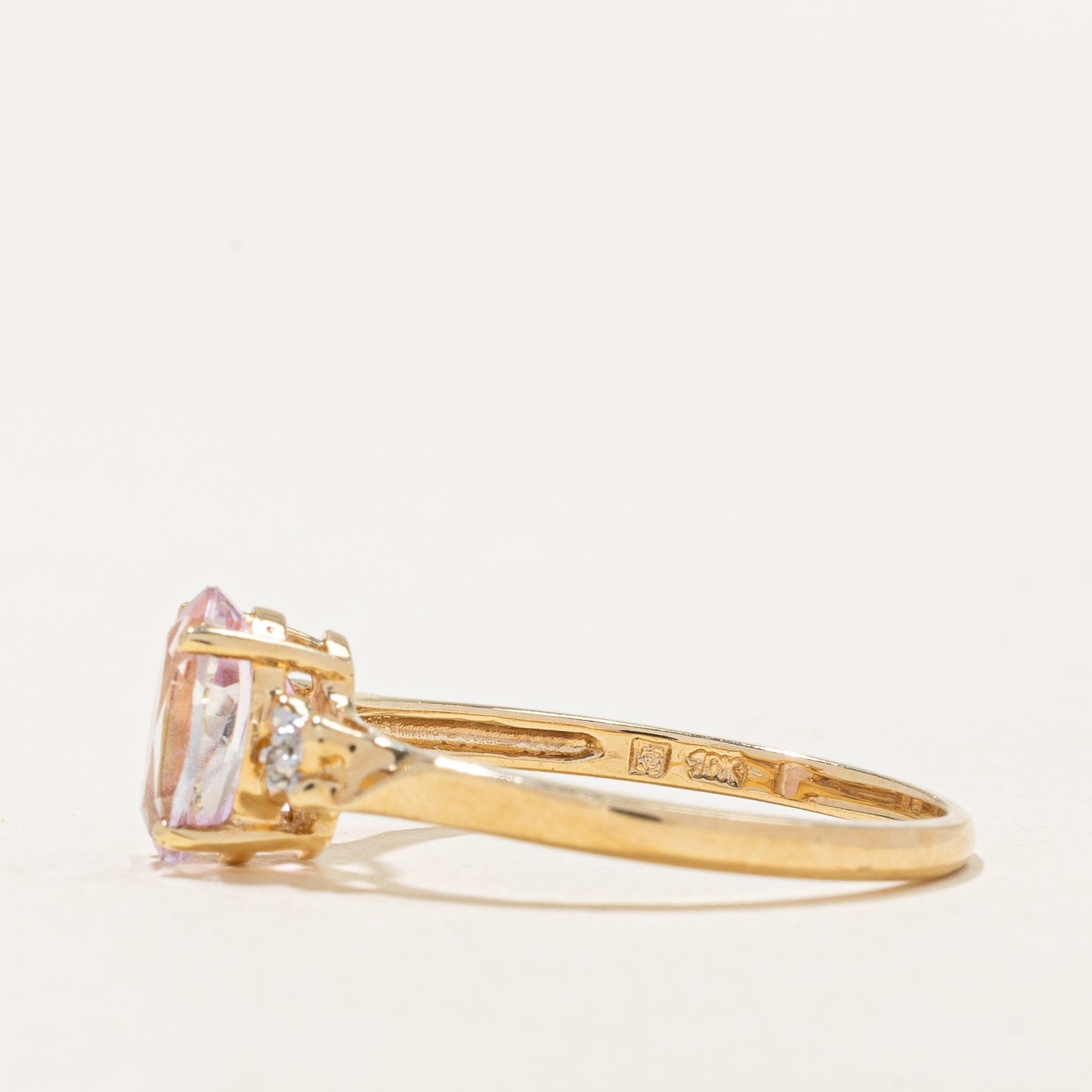 Pink Topaz & Diamond Ring | 1.60ct, 0.01ctw | SZ 7.25 |