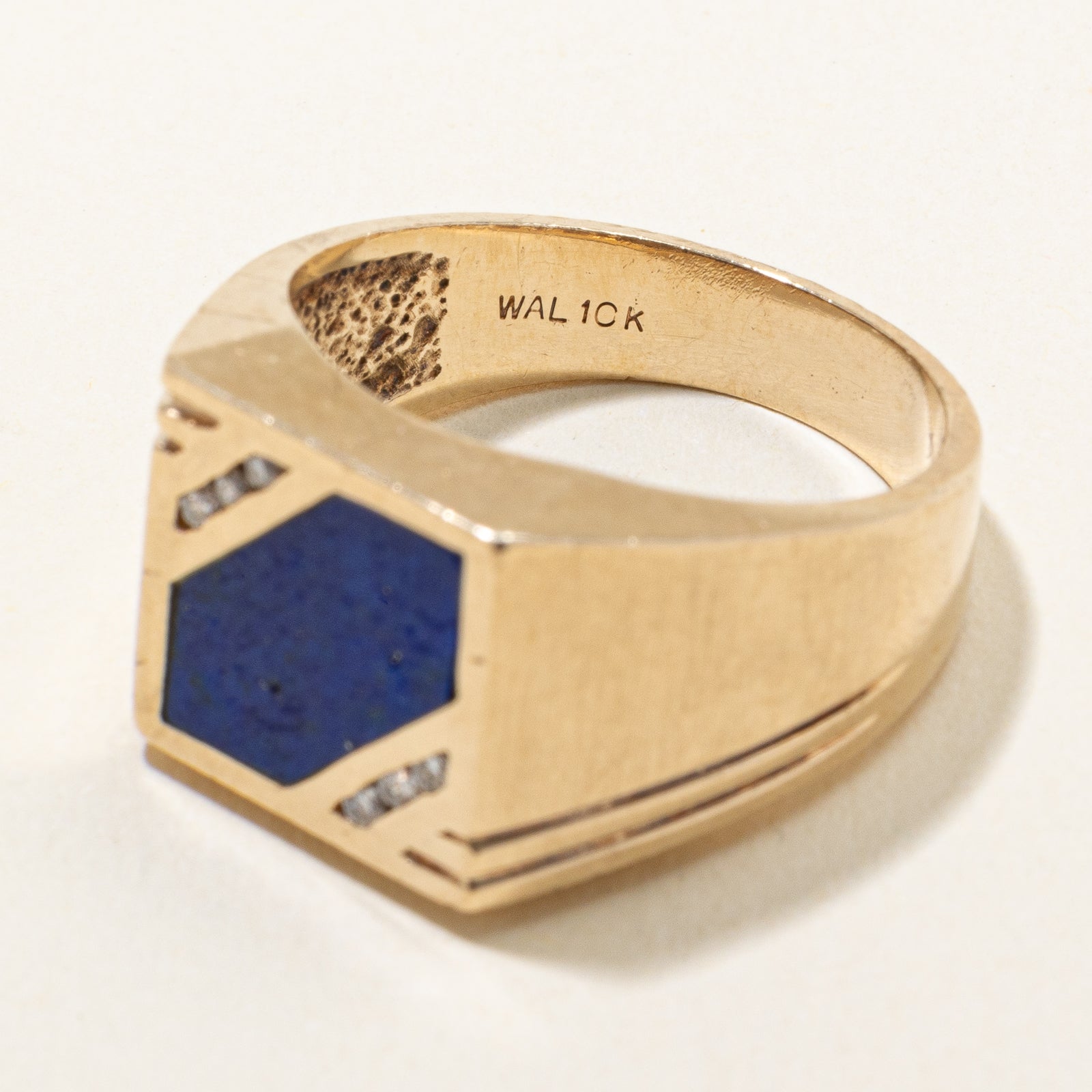 Lapis & Diamond Ring | 2.00ct, 0.09 | SZ 9.75 |