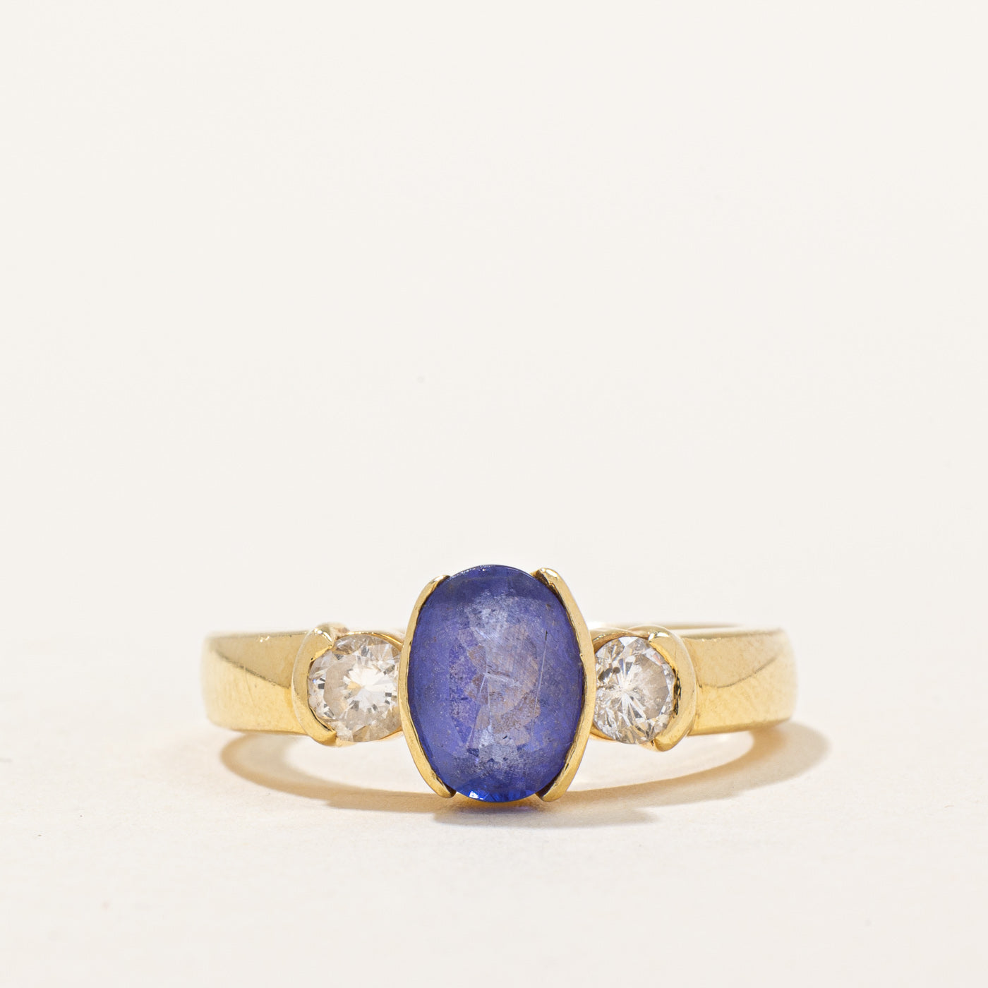 Tanzanite & Diamond Ring | 0.80ct, 0.34ctw | SZ 7 |