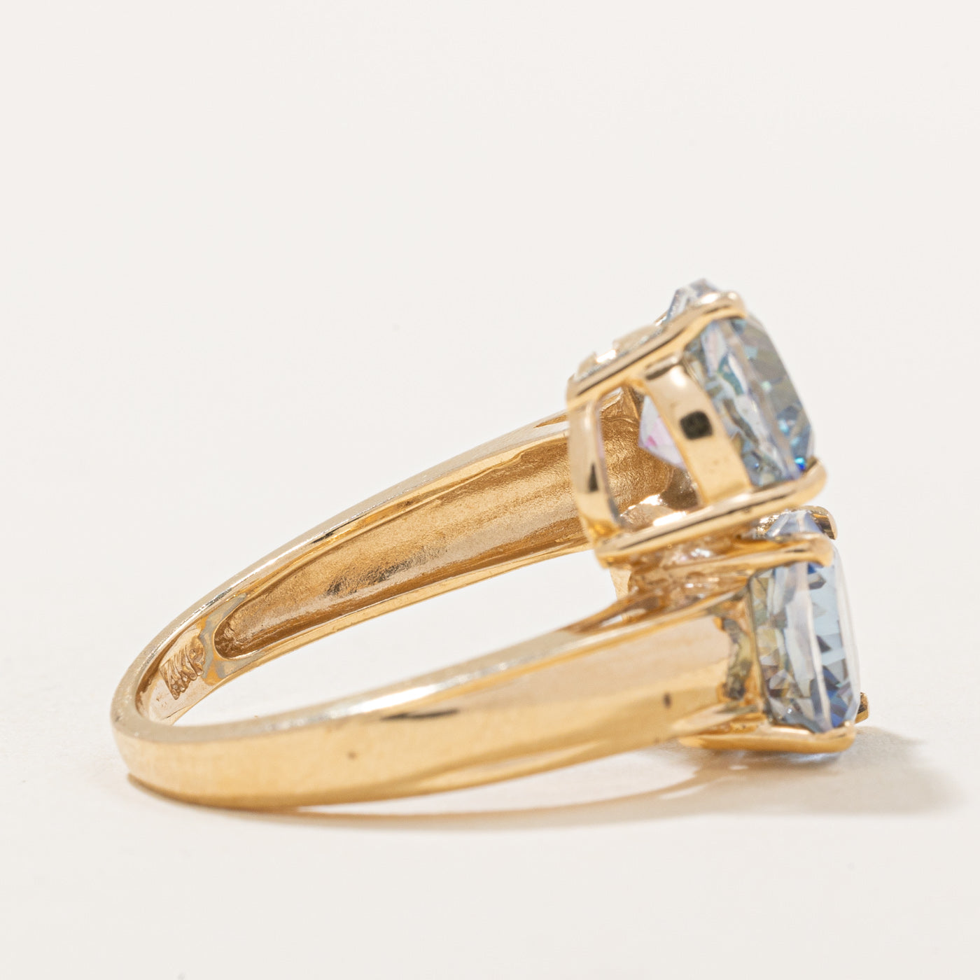 Mystic Topaz Bypass Ring | 6.00ctw | SZ 6.25 |
