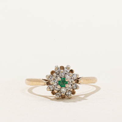 Diamond & Emerald Ring | 0.13ctw, 0.02ct | SZ 6.75 |