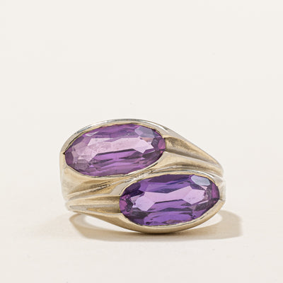 Synthetic Purple Sapphire Cocktail Ring | 4.20ctw | SZ 5.75 |
