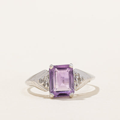 Amethyst & Diamond Ring | 1.00ct, 0.03ctw | SZ 6.5 |