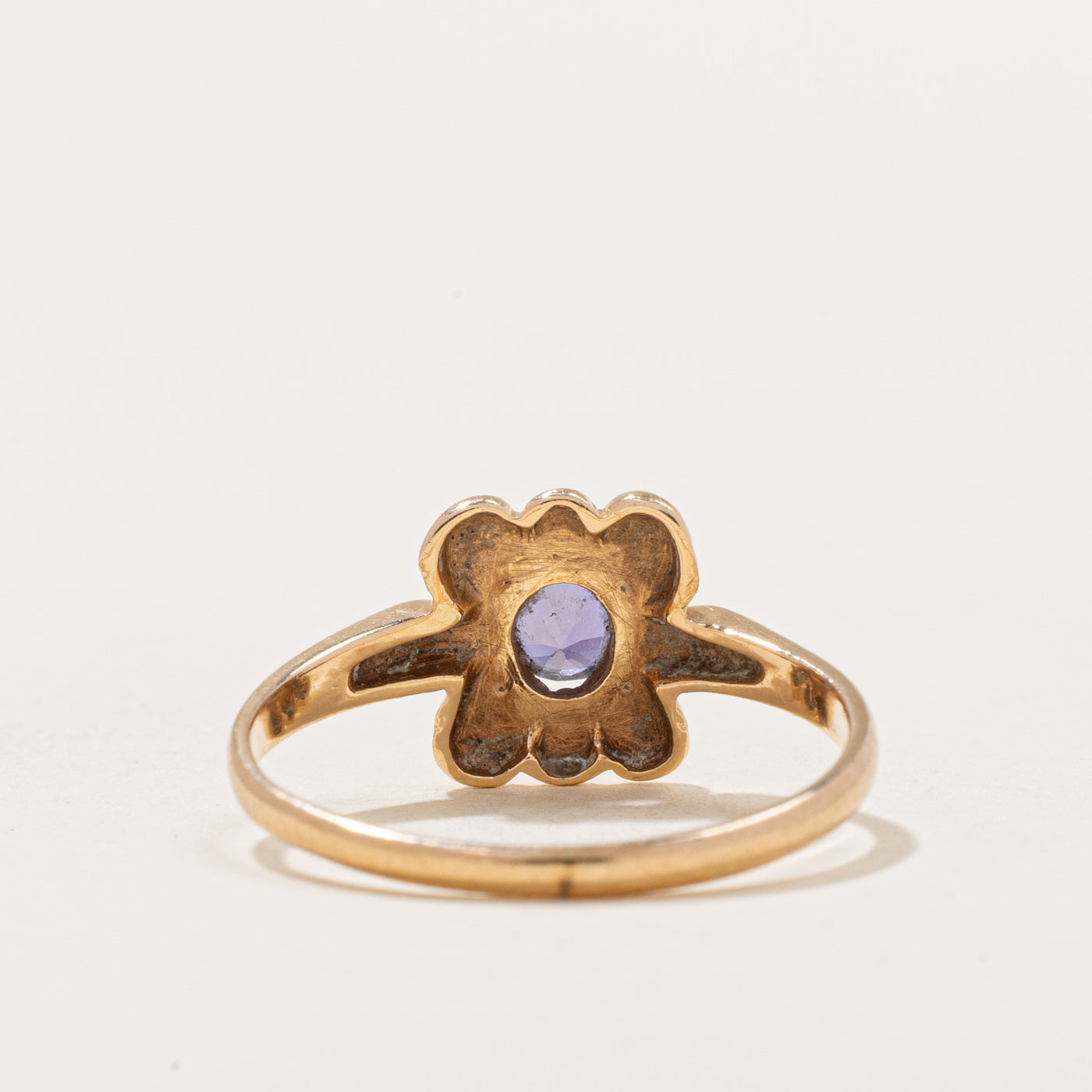 Synthetic Sapphire Ornate Ring | 0.25ct | SZ 5.25 |