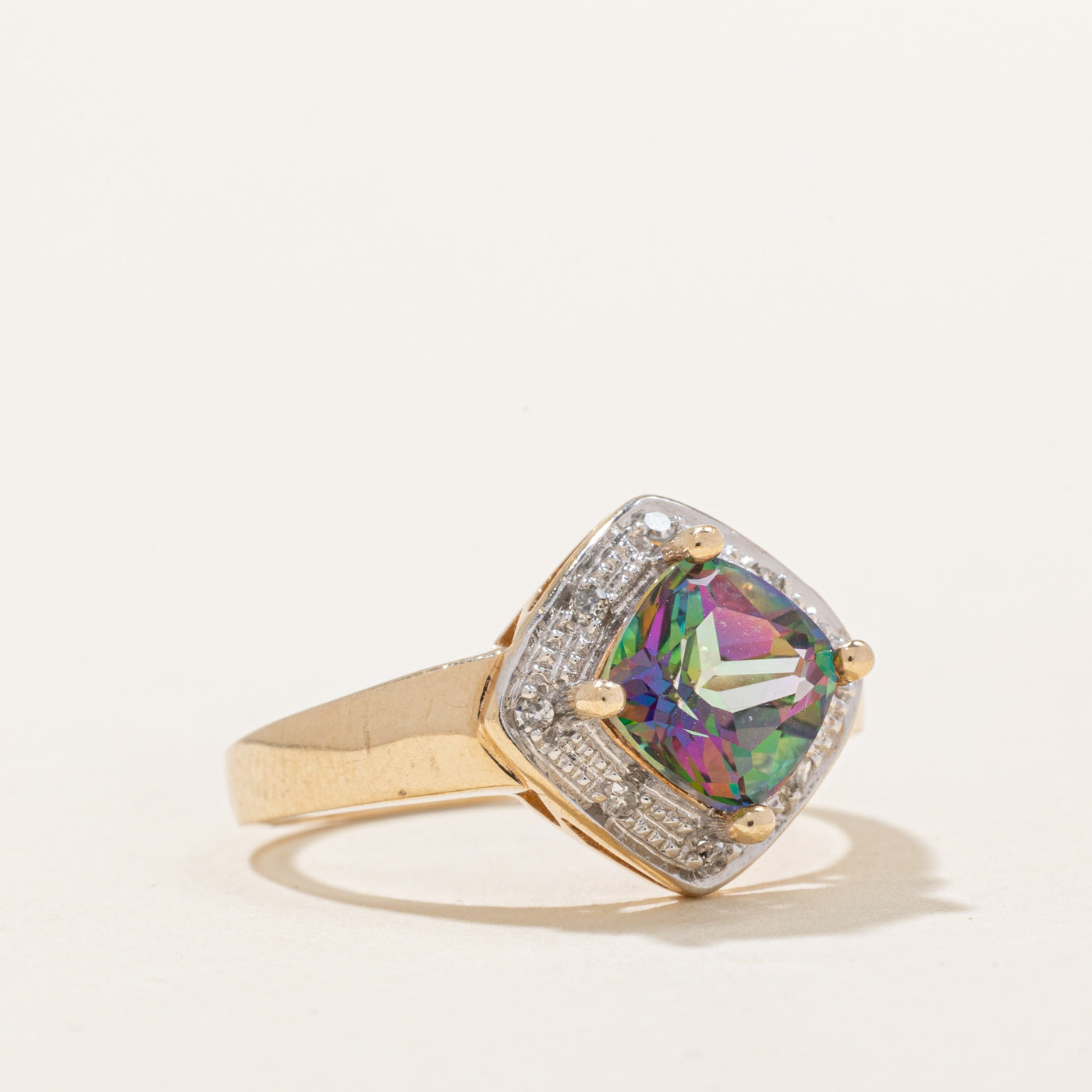 Mystic Topaz & Diamond Cocktail Ring | 1.40ct, 0.04ctw | SZ 7 |