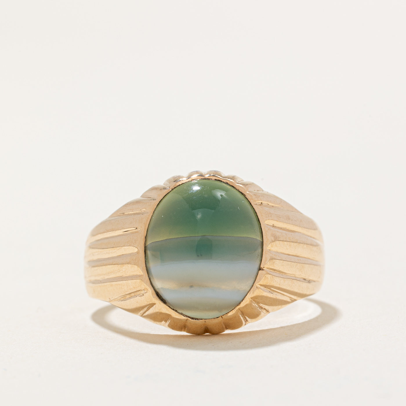 Banded Agate Cocktail Ring | 3.30ct | SZ 9.75 |