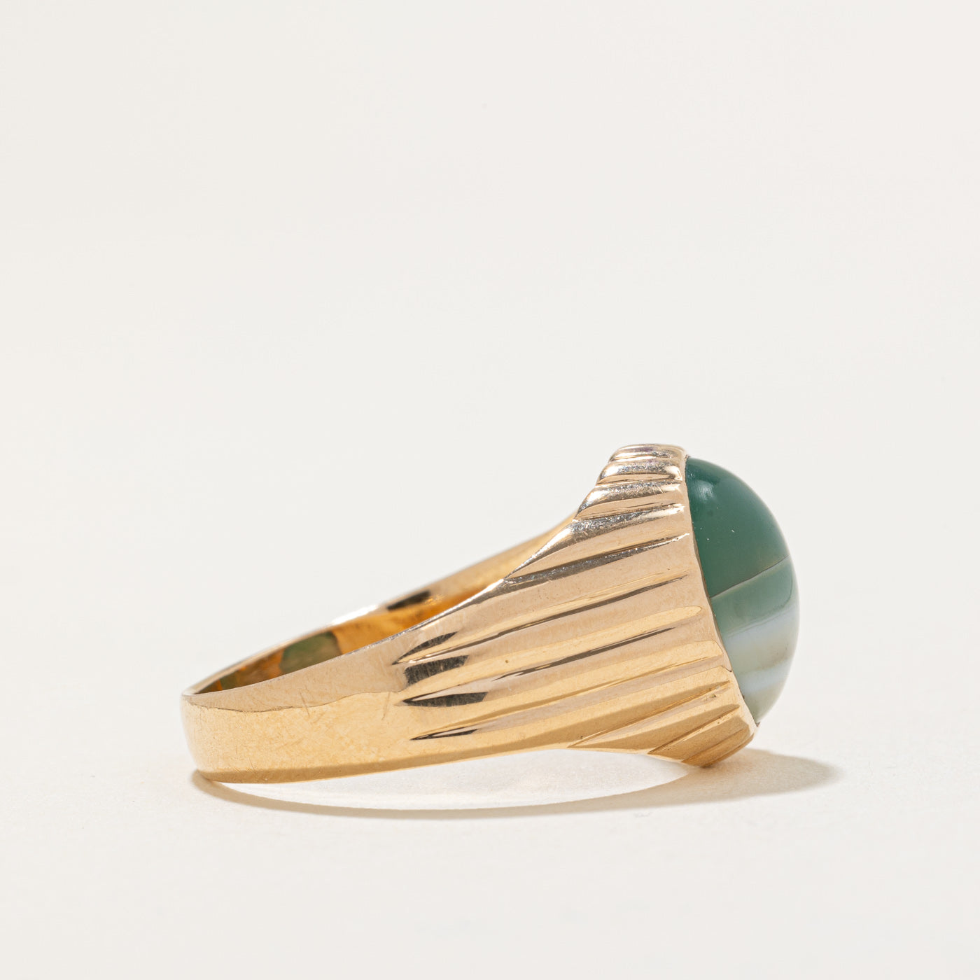 Banded Agate Cocktail Ring | 3.30ct | SZ 9.75 |