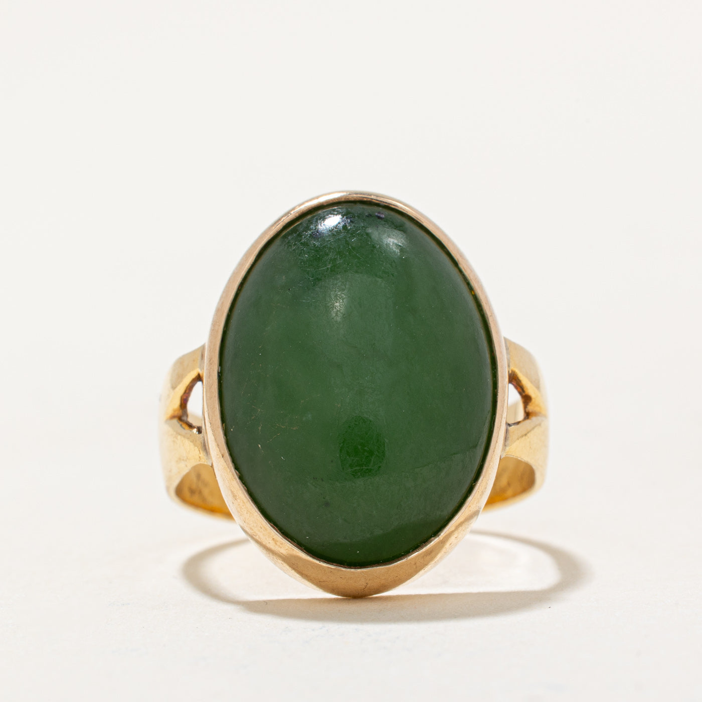 Nephrite Cocktail Ring | 7.80ct | SZ 6 |