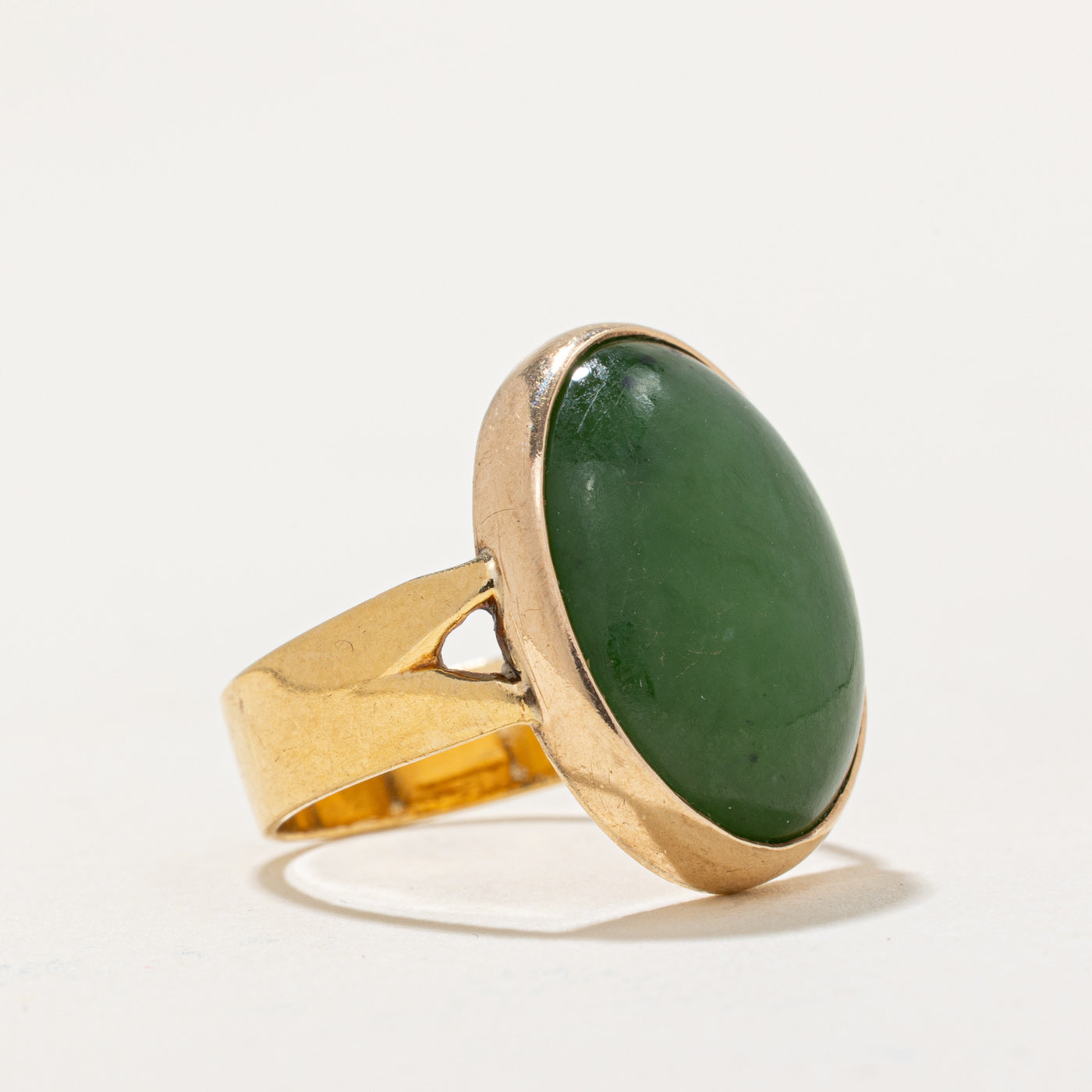Nephrite Cocktail Ring | 7.80ct | SZ 6 |