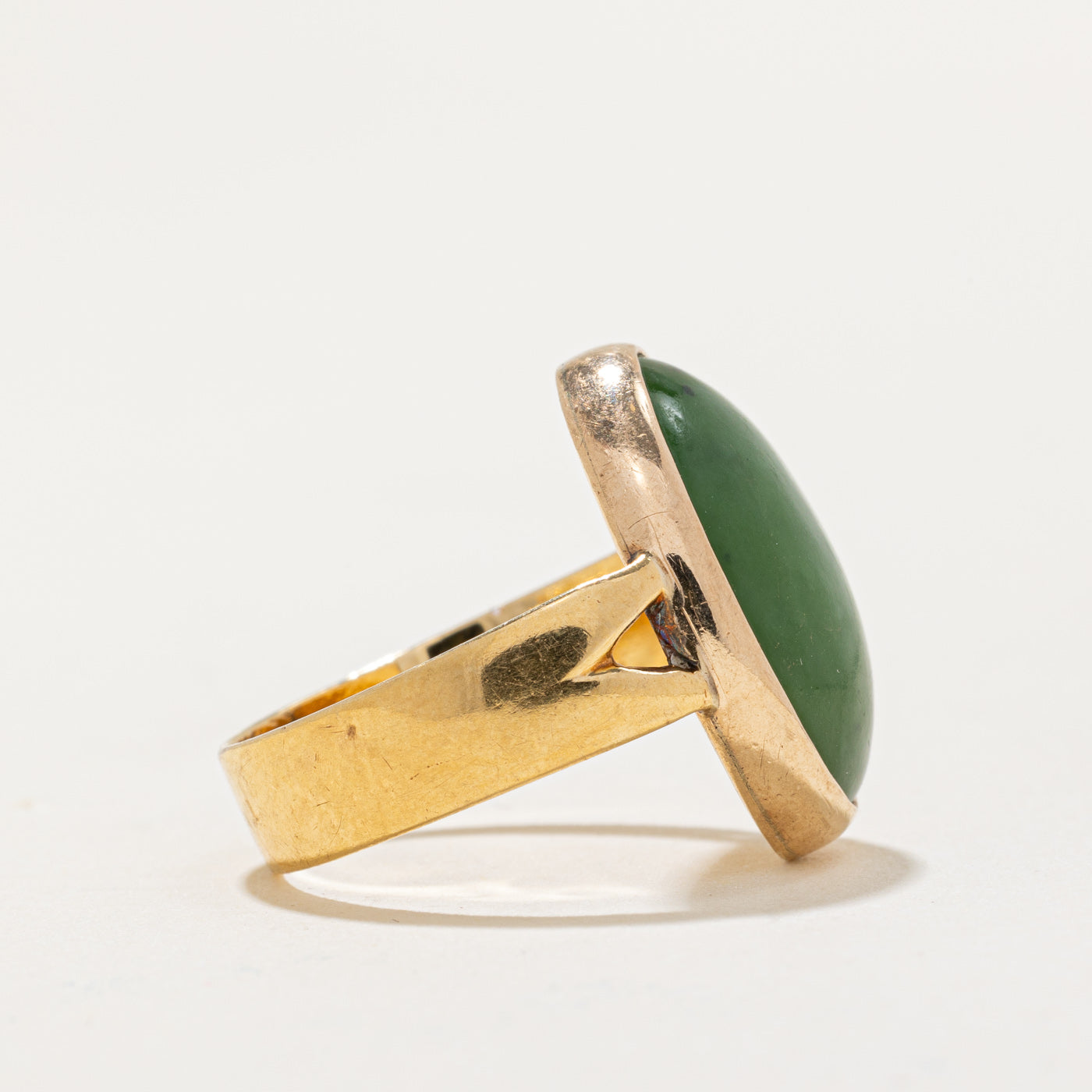 Nephrite Cocktail Ring | 7.80ct | SZ 6 |