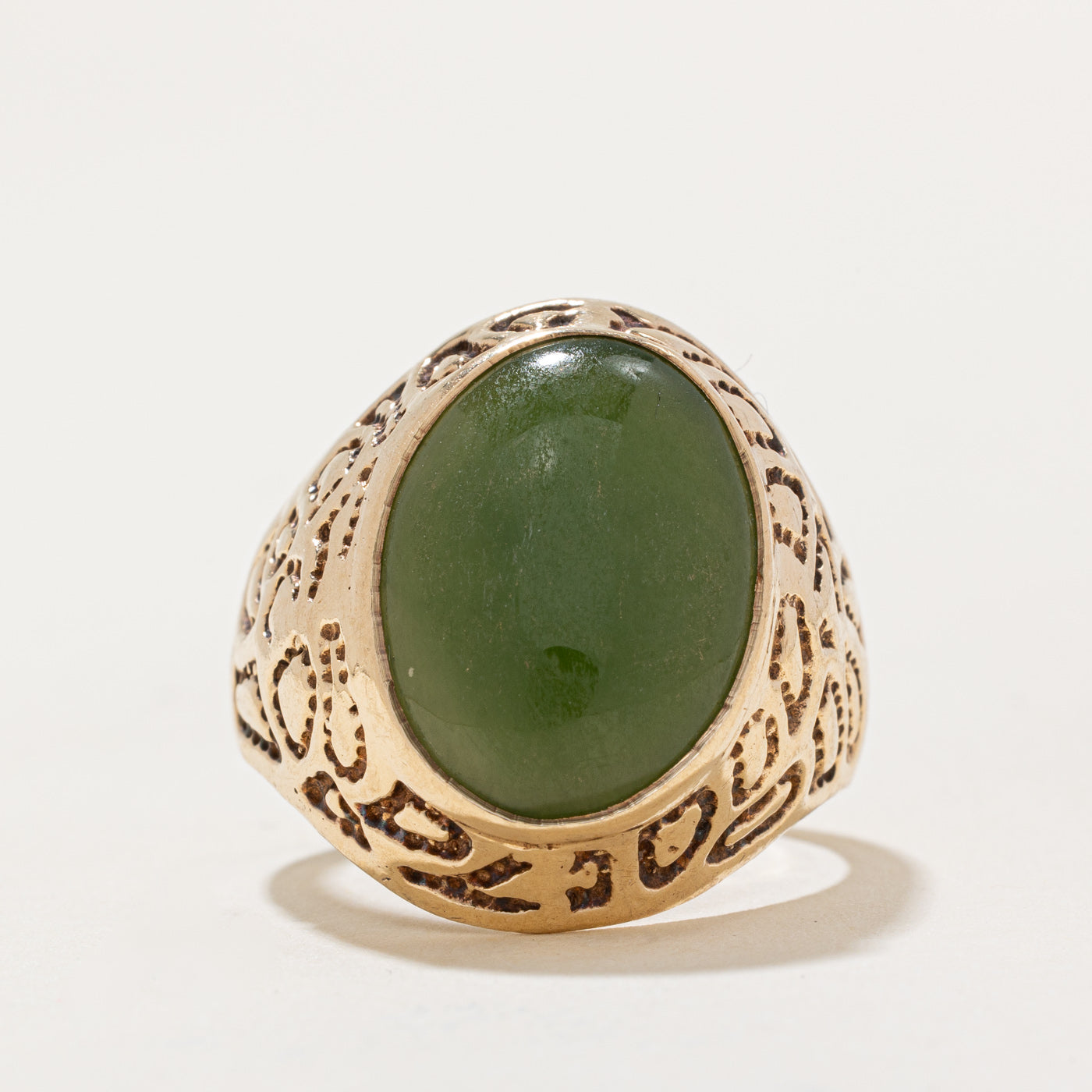 Nephrite Cocktail Ring | 5.50ct | SZ 7.75 |