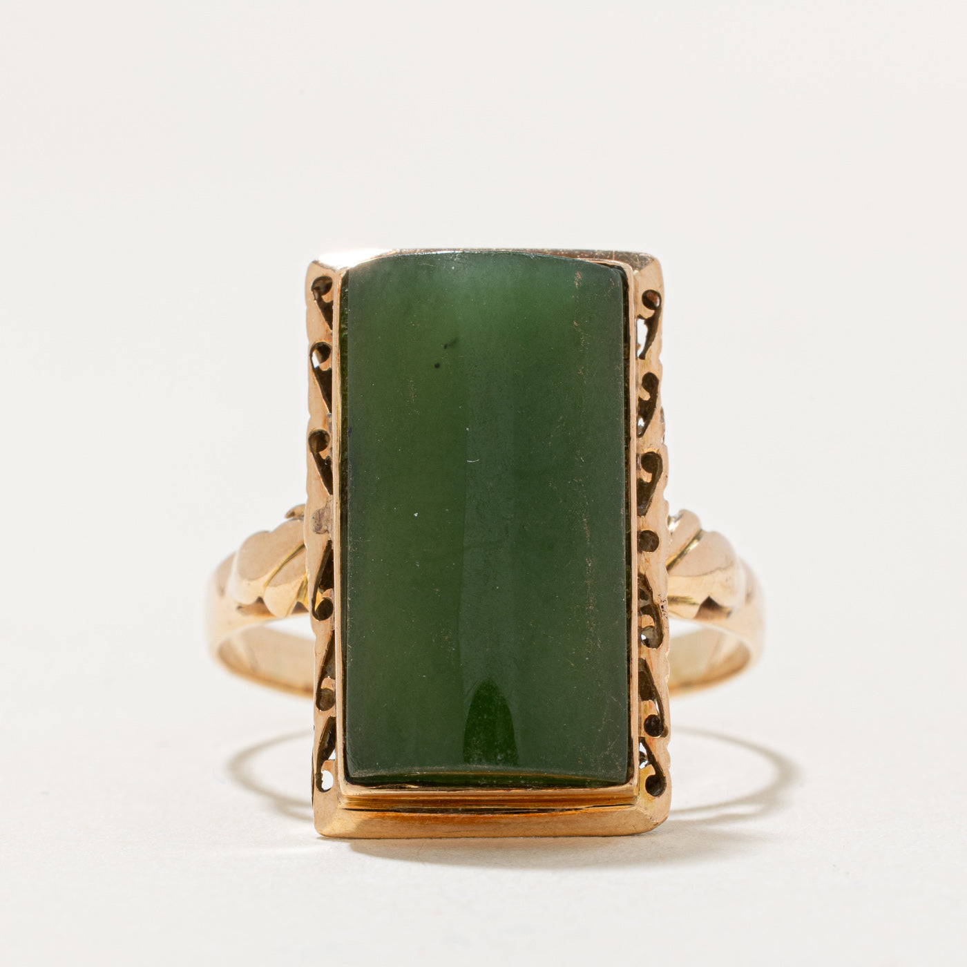 Nephrite Cocktail Ring | 8.00ct | SZ 10.5 |