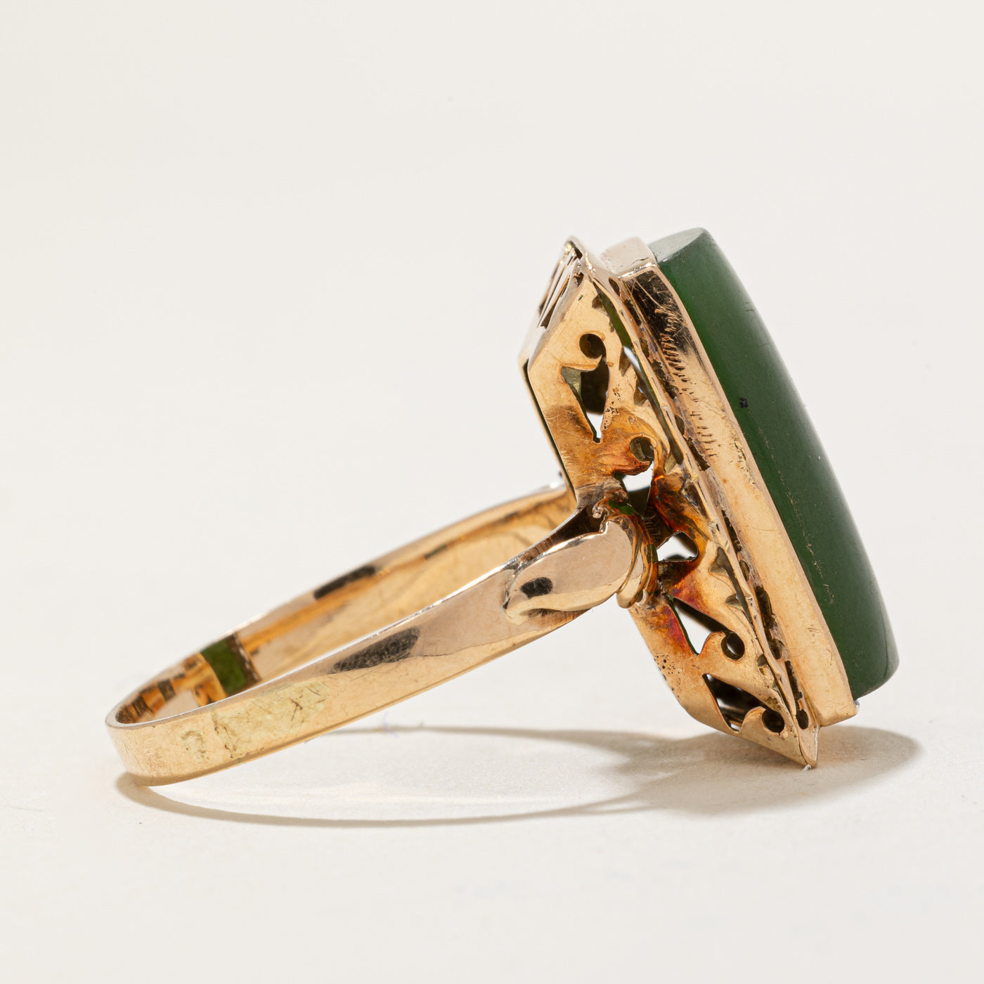 Nephrite Cocktail Ring | 8.00ct | SZ 10.5 |