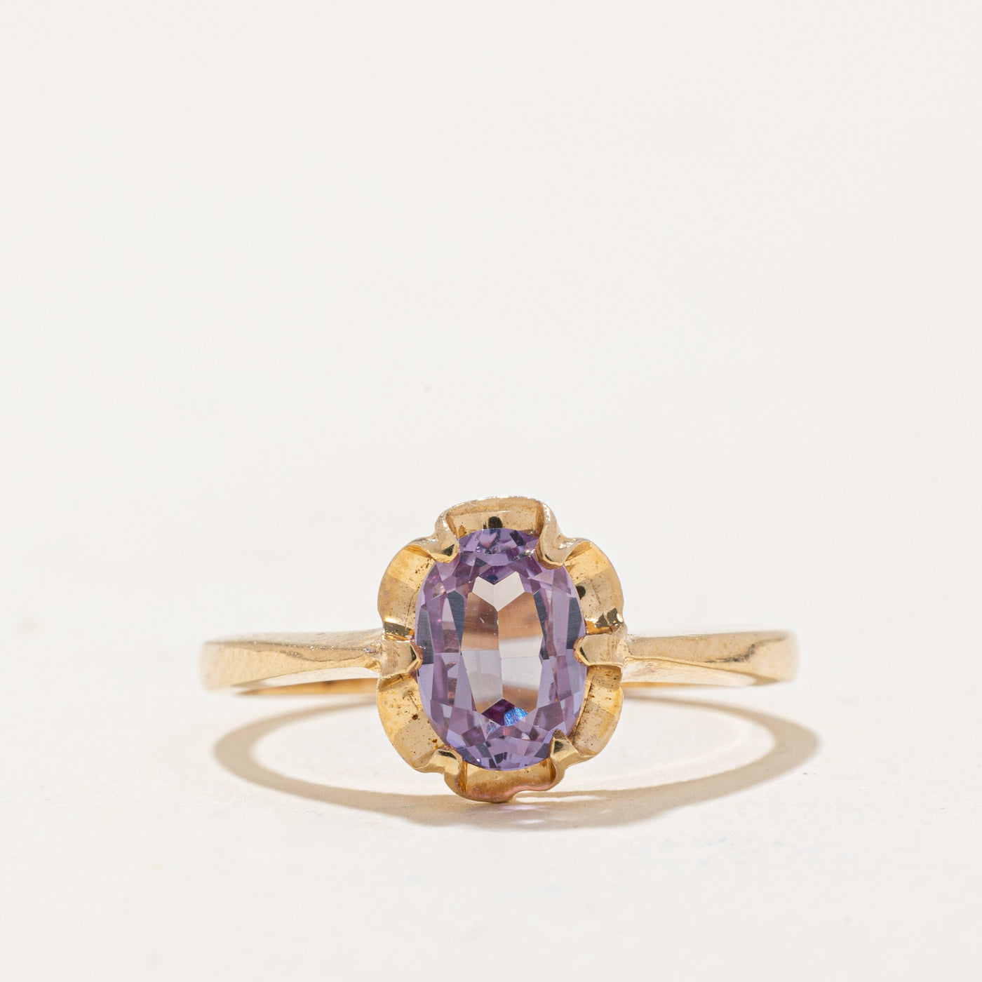 Bague saphir violet | 0,75 ct | Taille 5 | 