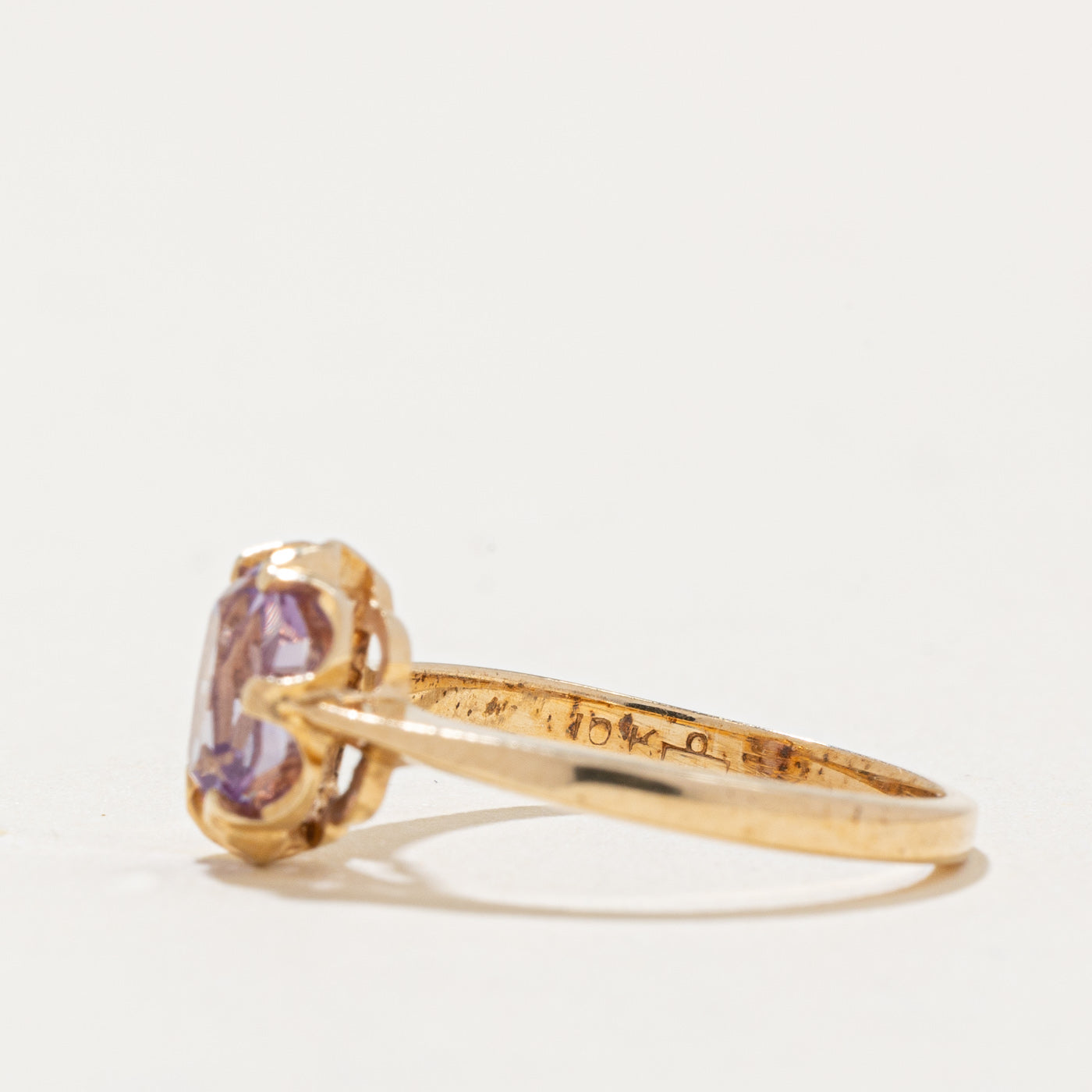 Bague saphir violet | 0,75 ct | Taille 5 | 