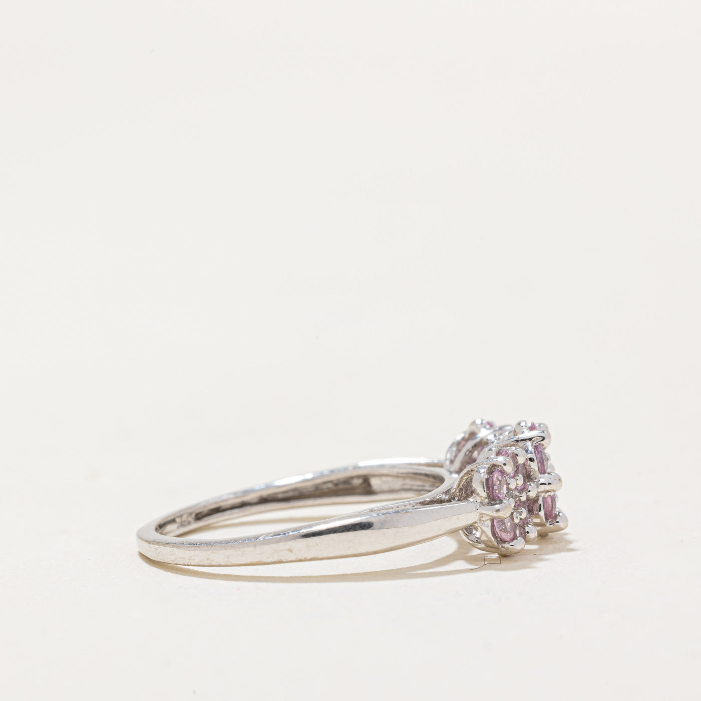 Pink Sapphire & Diamond Halo Ring | 0.60ctw, 0.09ctw | SZ 4.75 |