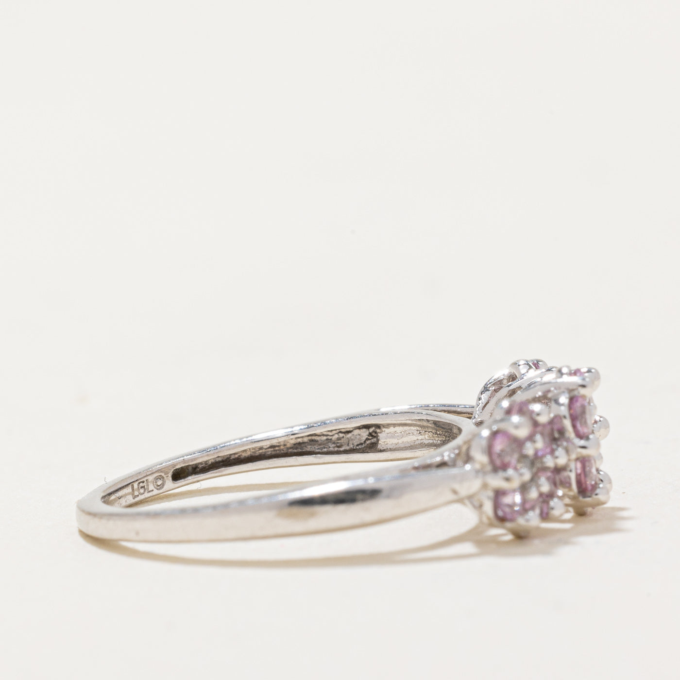 Pink Sapphire & Diamond Halo Ring | 0.60ctw, 0.09ctw | SZ 4.75 |