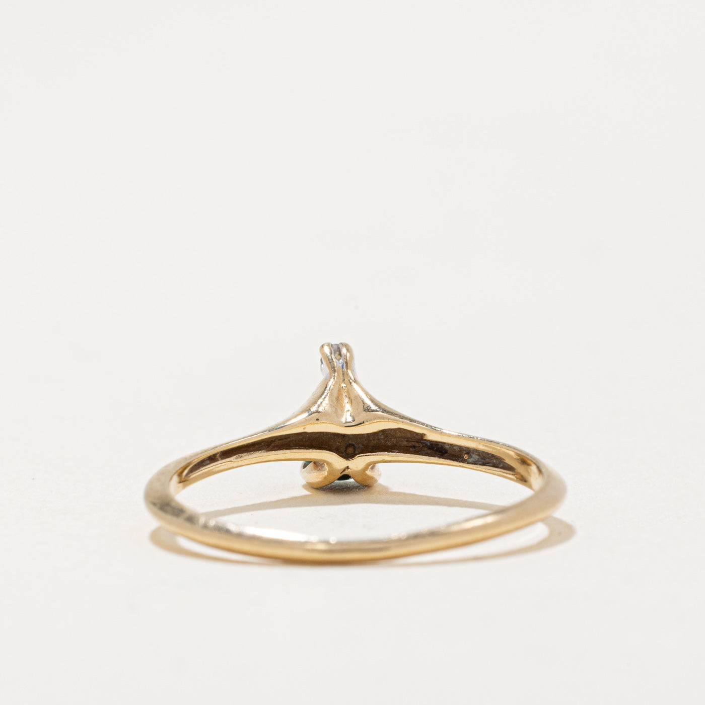 Jadeite & Diamond Chevron Ring | 0.35ct, 0.005ct | SZ 6.75 |