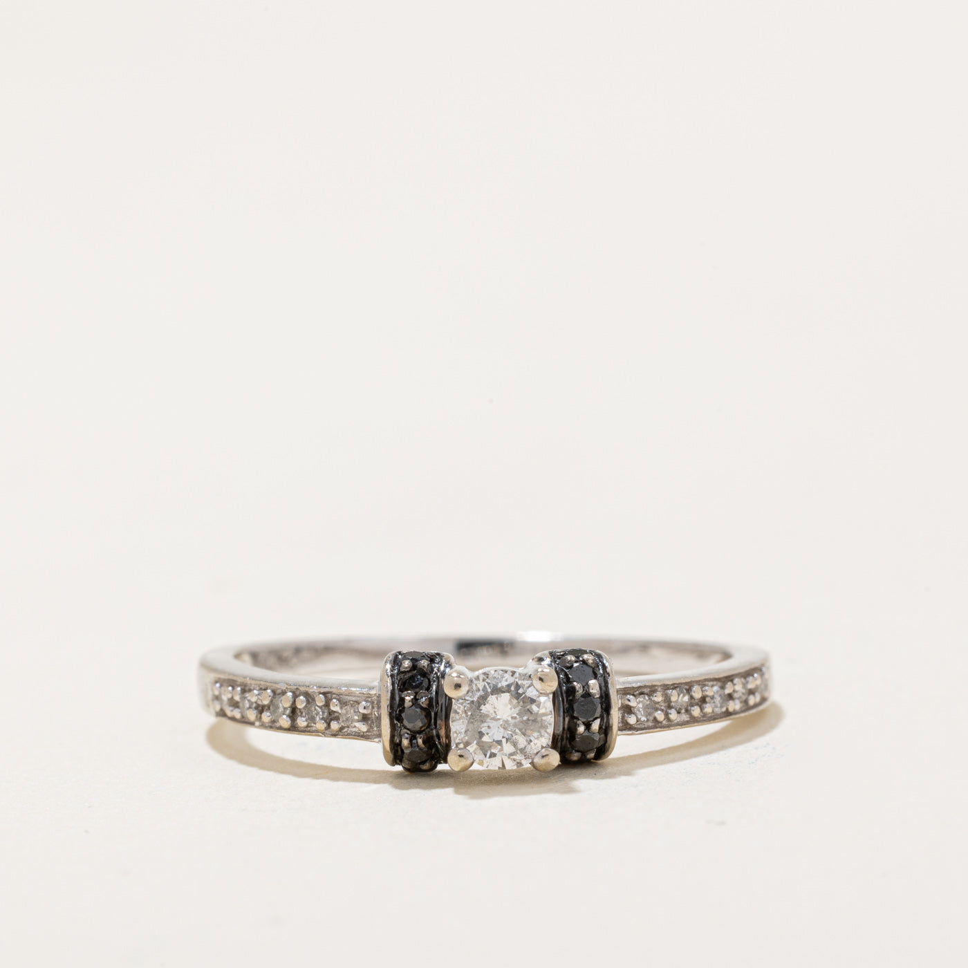 Black & White Diamond Ring | 0.04ctw, 0.18ctw | SZ 8.5 |