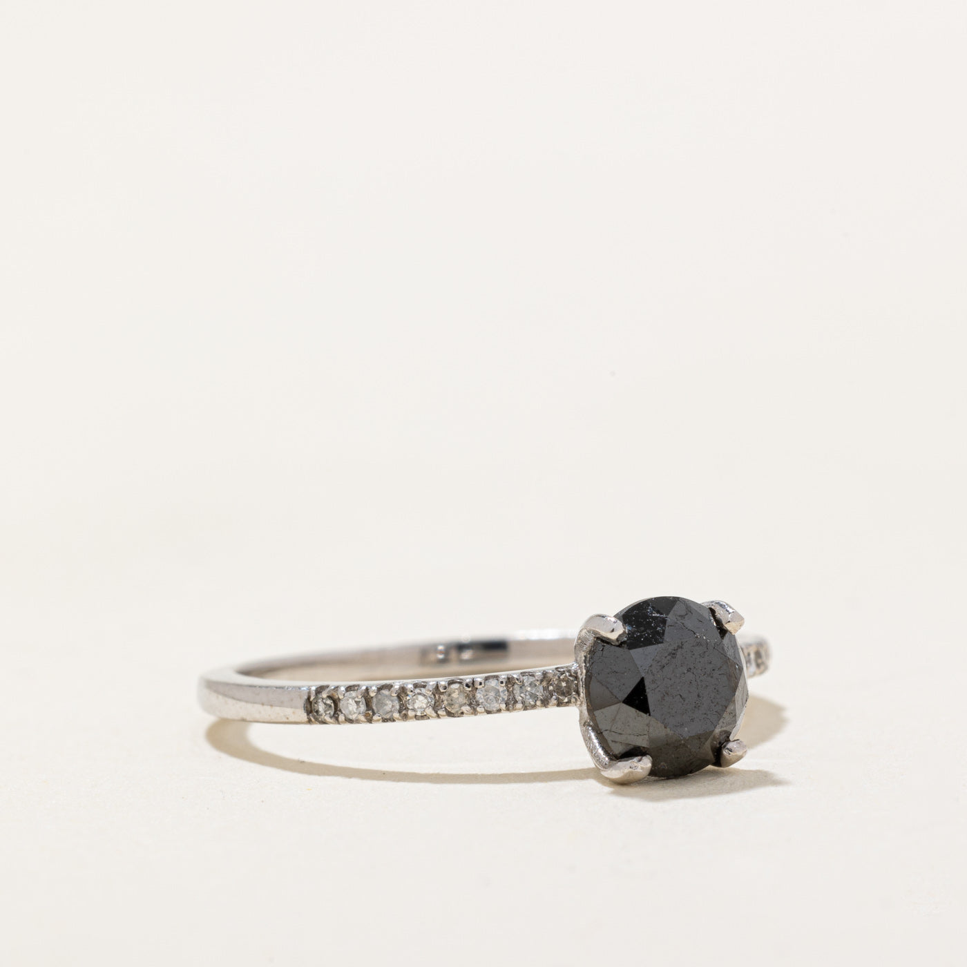 Black & White Diamond Engagement Ring | 0.80ct, 0.03ctw | SZ 6.5 |