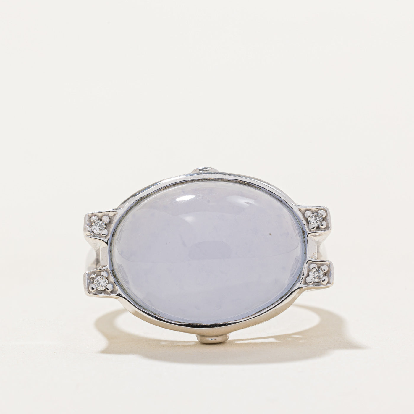 Lavender Jadeite & Diamond Ring | 11.00ct, 0.02ctw | SZ 7.5 |