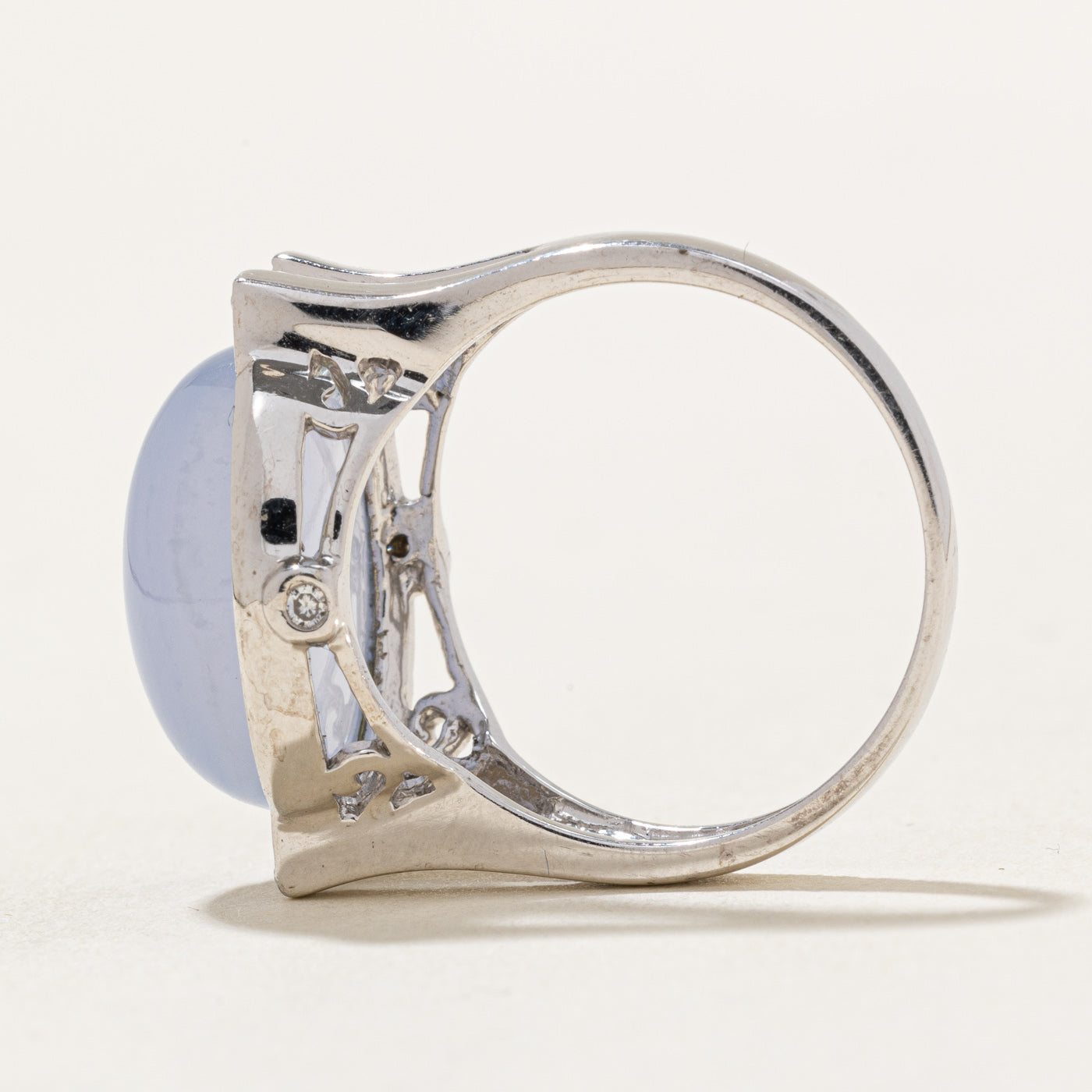 Lavender Jadeite & Diamond Ring | 11.00ct, 0.02ctw | SZ 7.5 |