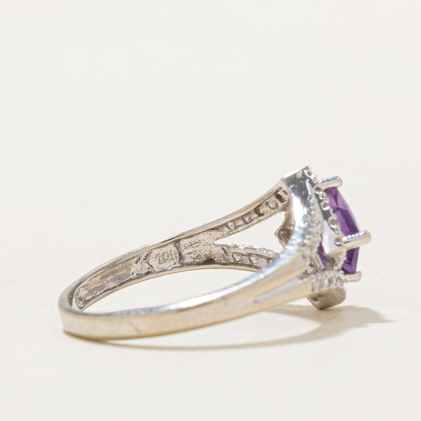Amethyst & Diamond Ring | 0.60ct, 0.12ctw | SZ 6.25 |