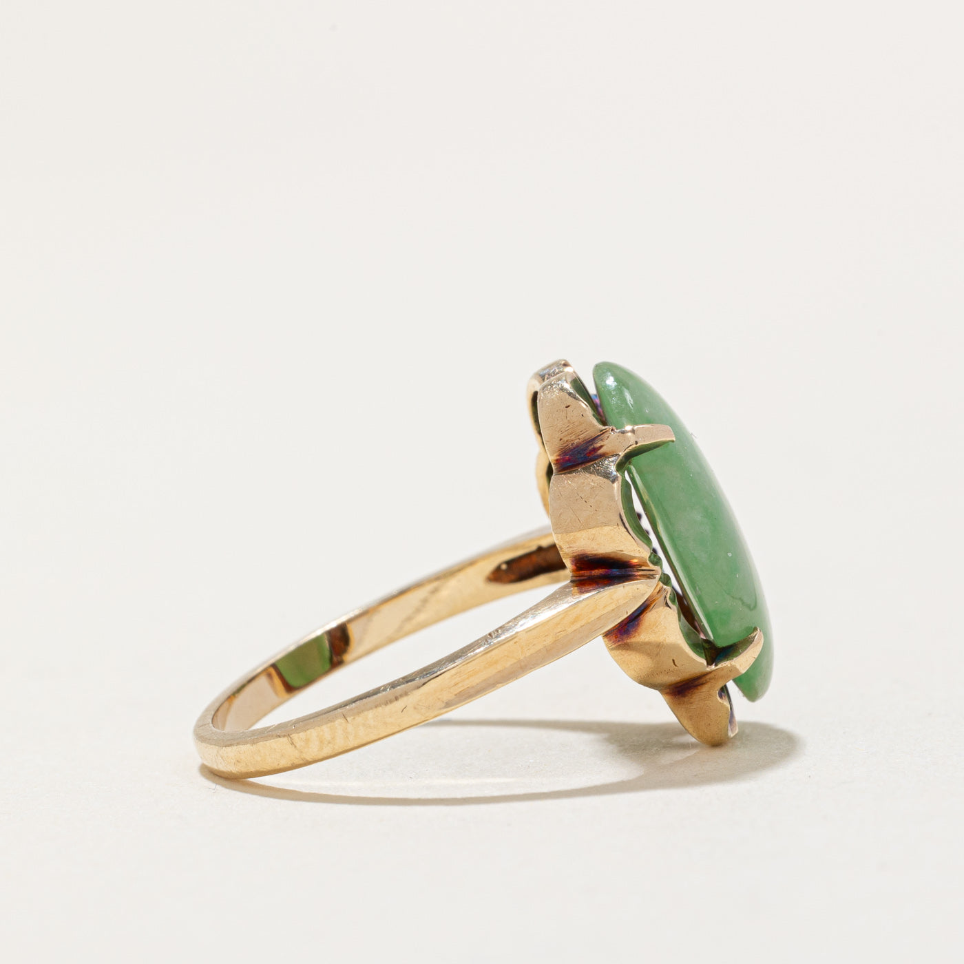 Bague cocktail en jadéite | 3,50 ct | Taille 6 | 