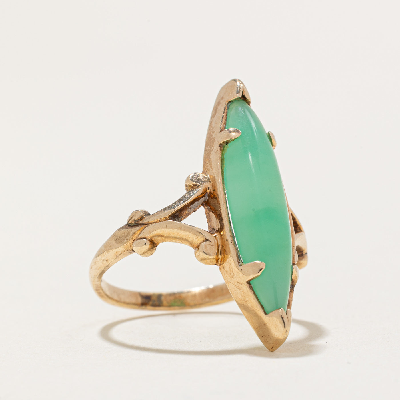 Chalcedony Navette Ring | 2.00ct | SZ 7 |