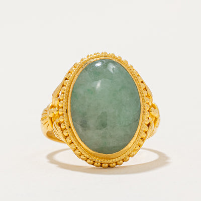 Jadeite Cocktail Ring | 4.60ct | SZ 6.25 |