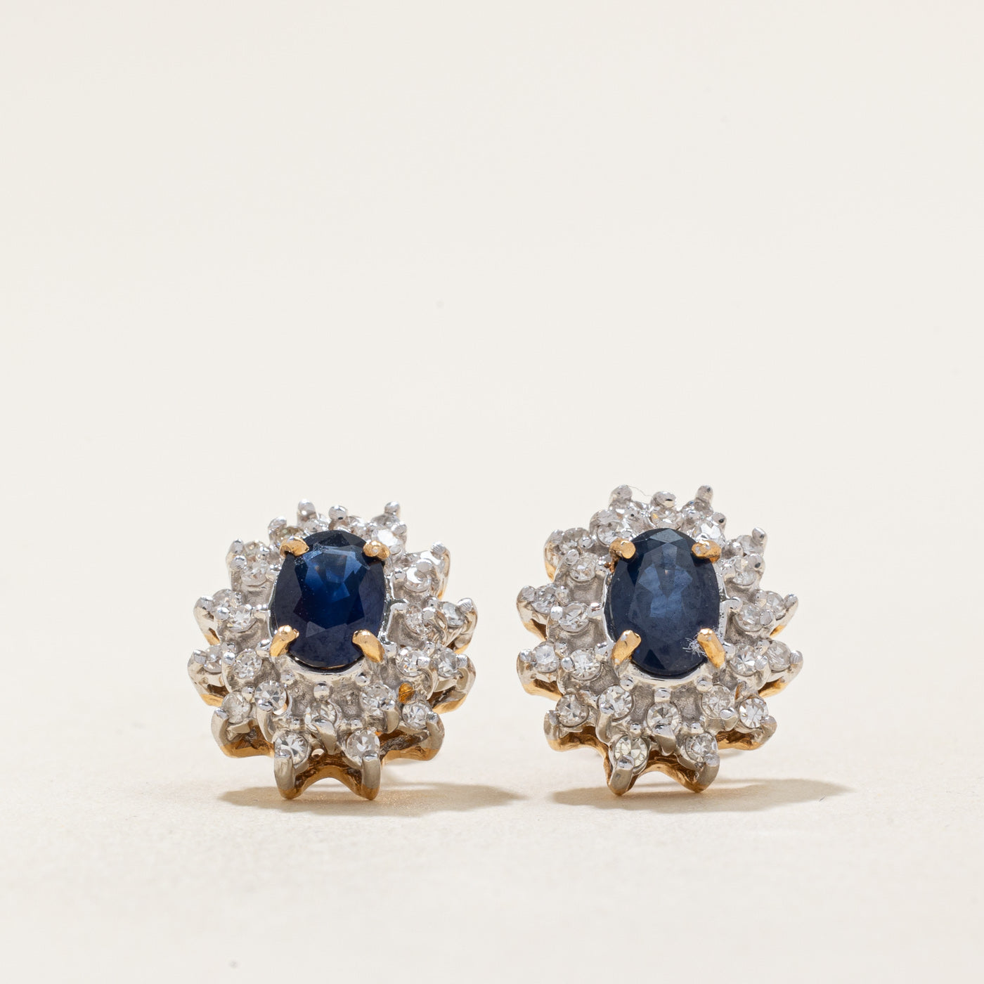Sapphire & Diamond Earrings | 1.20ctw, 0.28ctw |