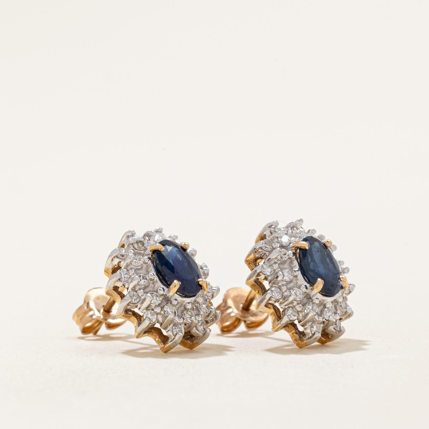 Sapphire & Diamond Earrings | 1.20ctw, 0.28ctw |