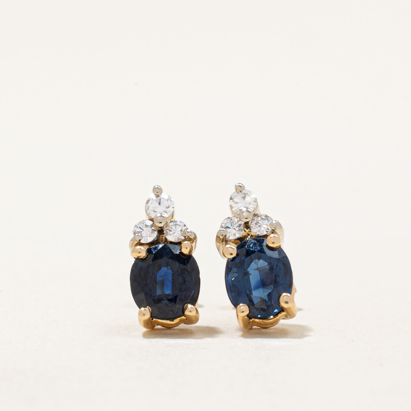 Sapphire & Diamond Earrings | 1.20ctw, 0.14ctw |